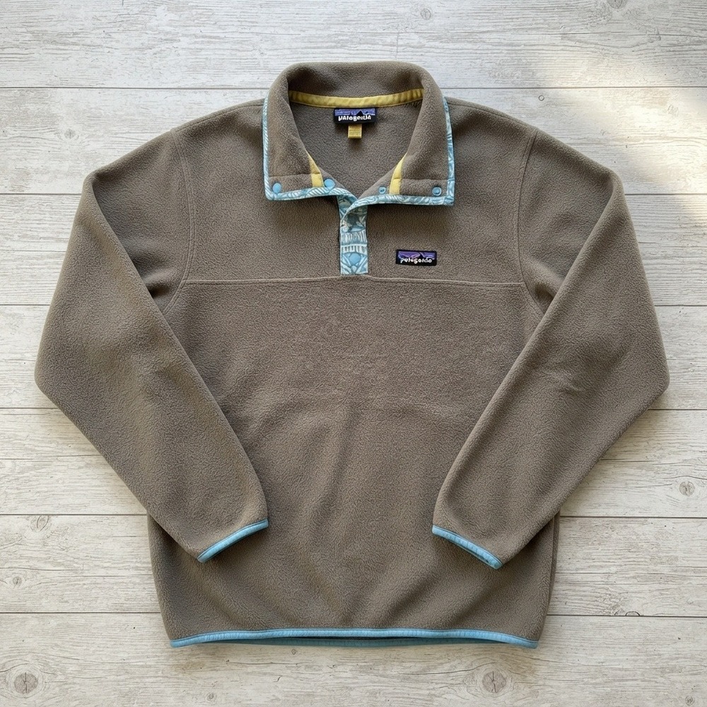 Patagonia Micro D Snap-T Pullover Lighter Weight Fleece Burnie Brown Small